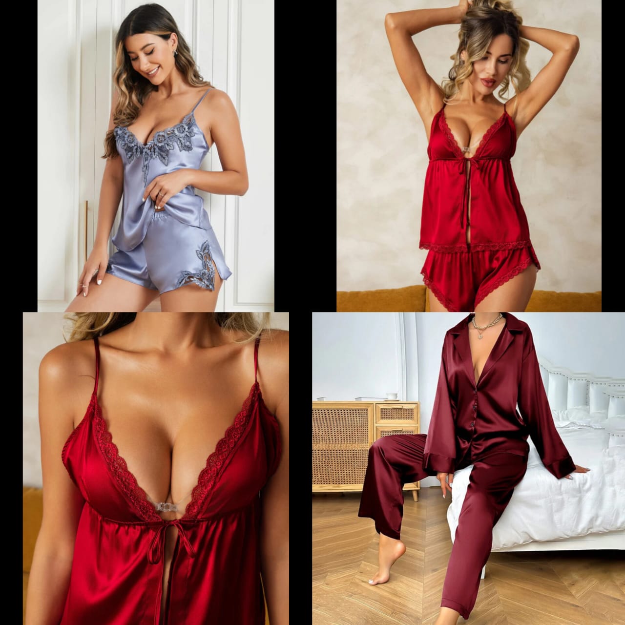 ZOE-DEL Silk & Satin Nightwear