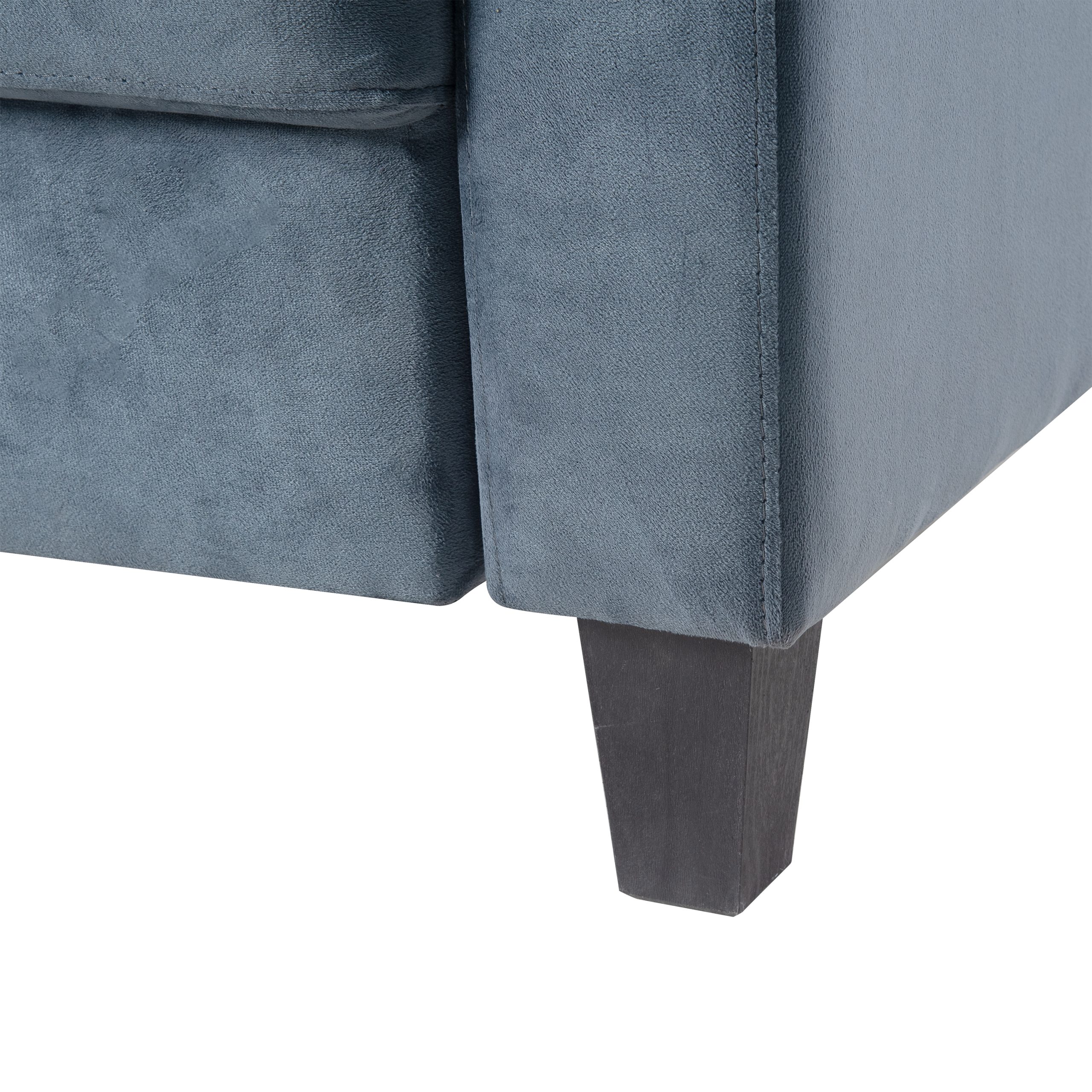 Gray Couch Comfortable Sectional Couches and Sofas for Living Room Office Small Space Chenille - Image 11