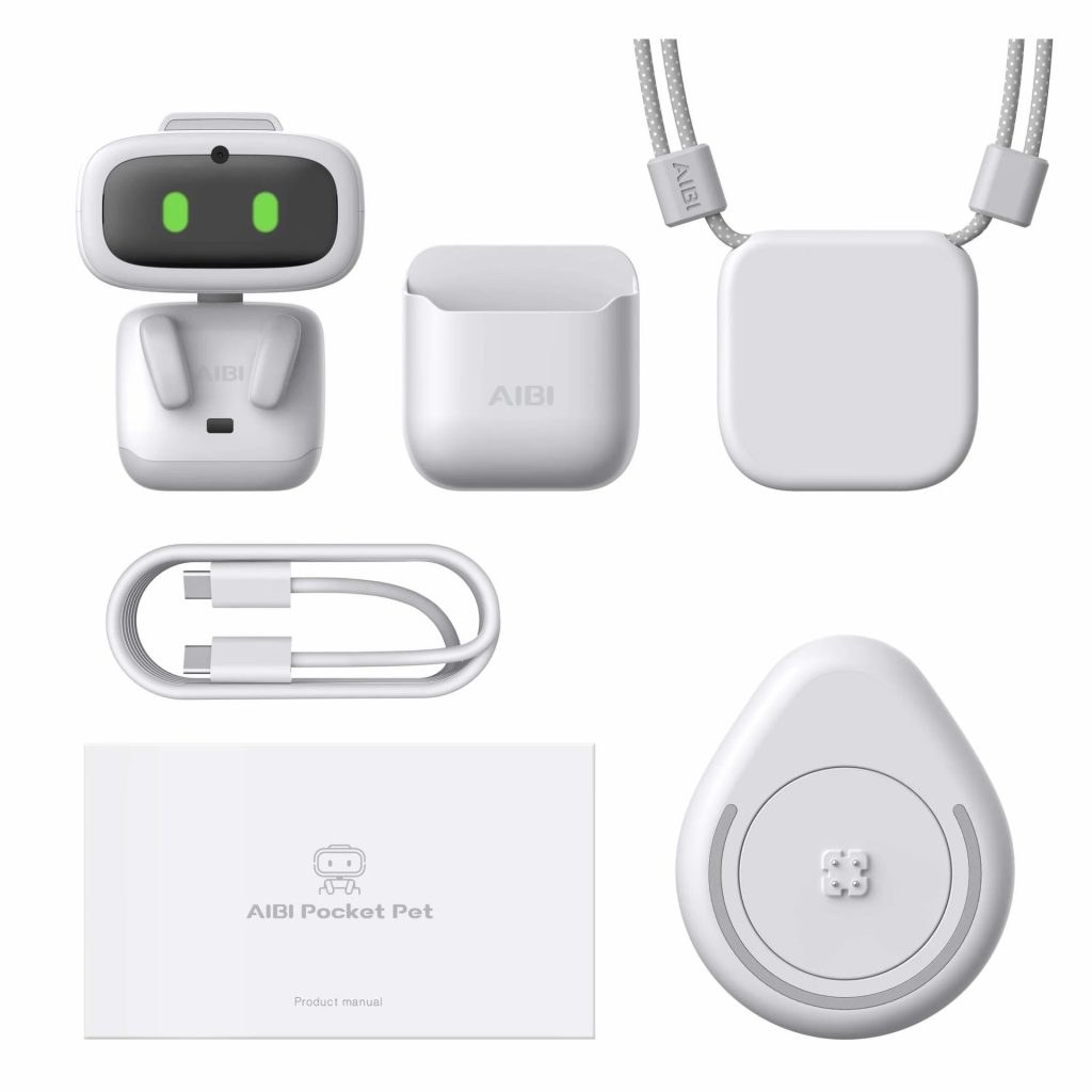 Authentic AiBi Robot Smart Pocket Electronic Pet Desktop Toy for Home Companionship with Chinese-English Two-Way Conversation