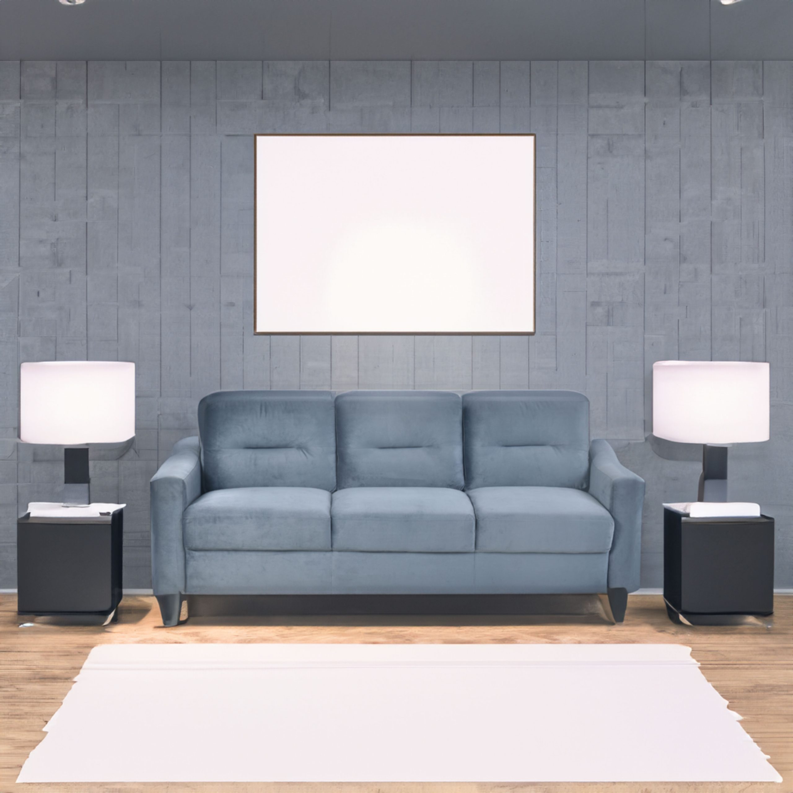 Gray Couch Comfortable Sectional Couches and Sofas for Living Room Office Small Space Chenille