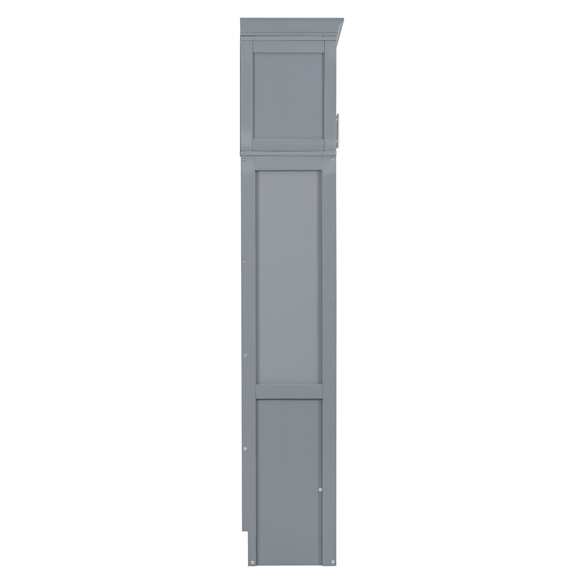 Full Size Murphy Bed Wall Bed with Top Cabinets,Gray - Image 22