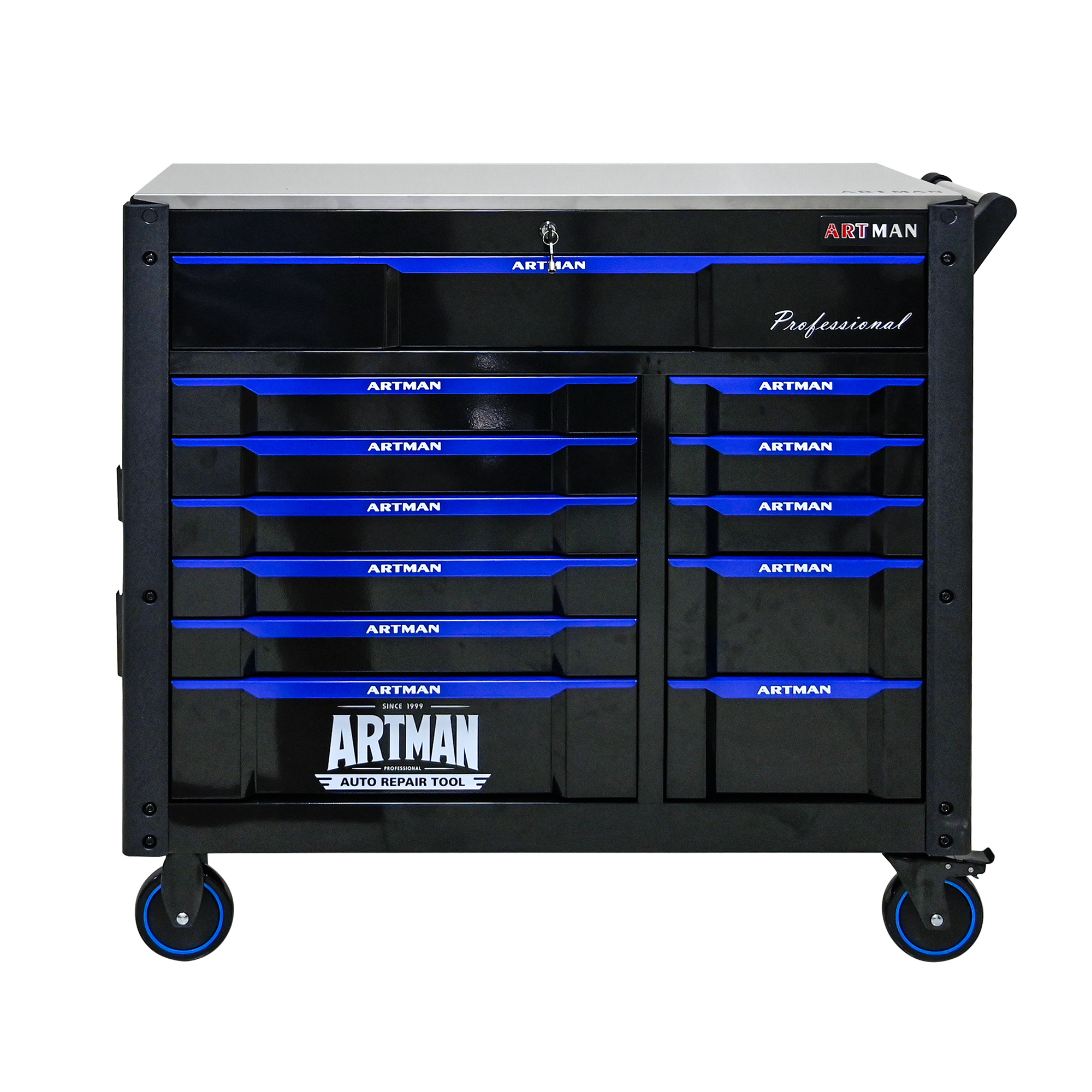 12-Layer Drawer Multi-Purpose Tool Car, With Wheels, Iron Top - Image 10