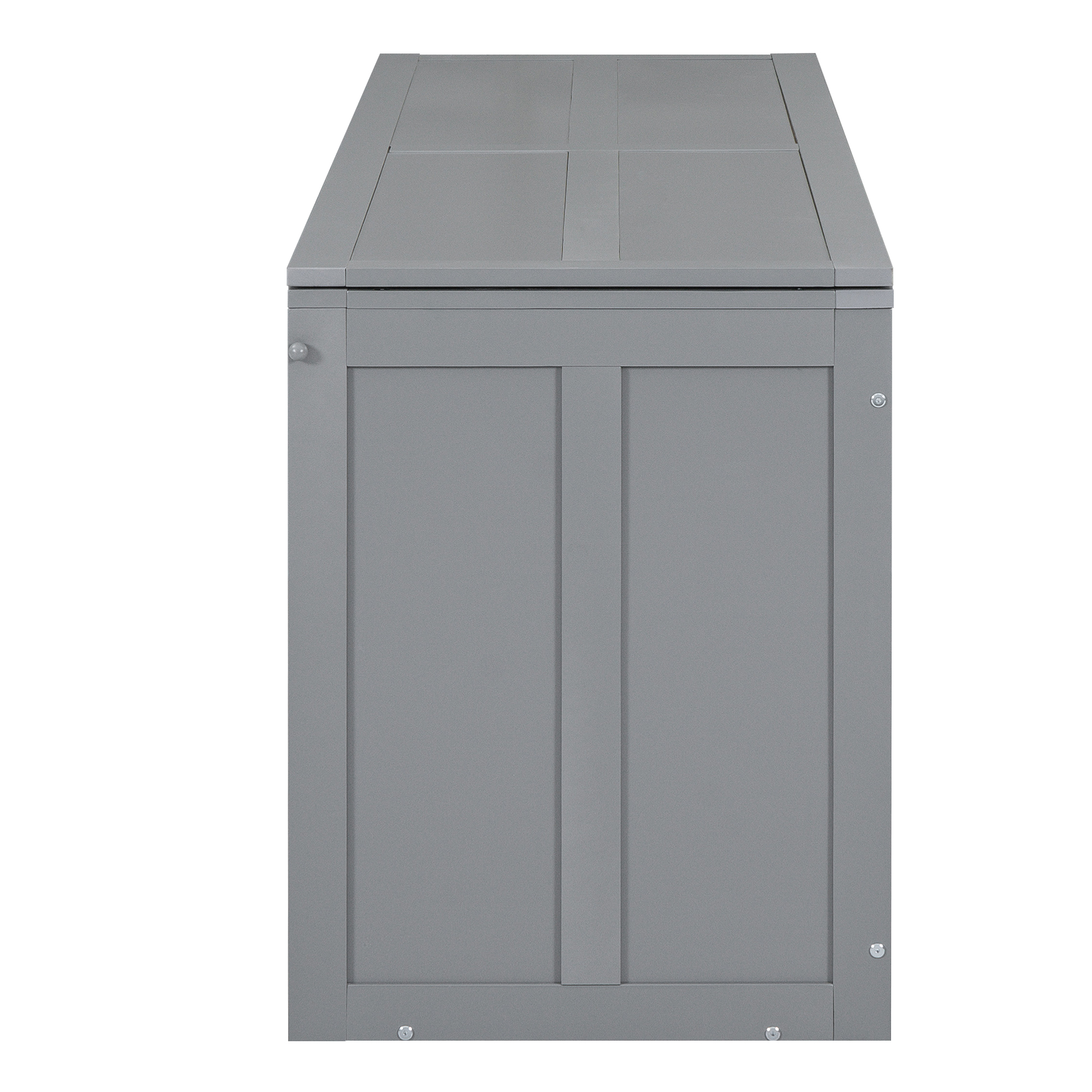 Queen Size Murphy Bed with Rotable Desk Gray - Image 15