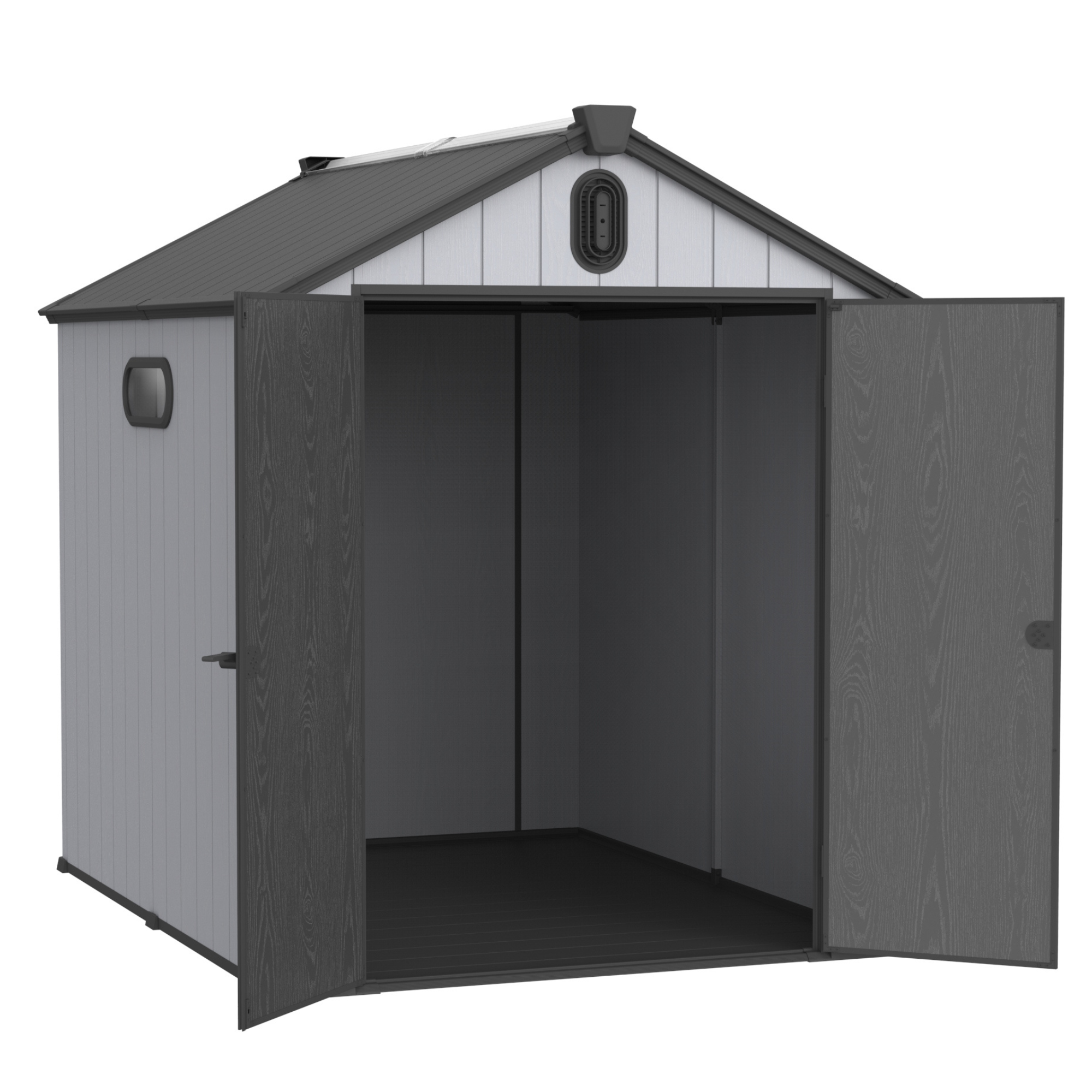 XWT012 6*8ft plastic storage shed for backyard garden big spire Tool storage - Image 5