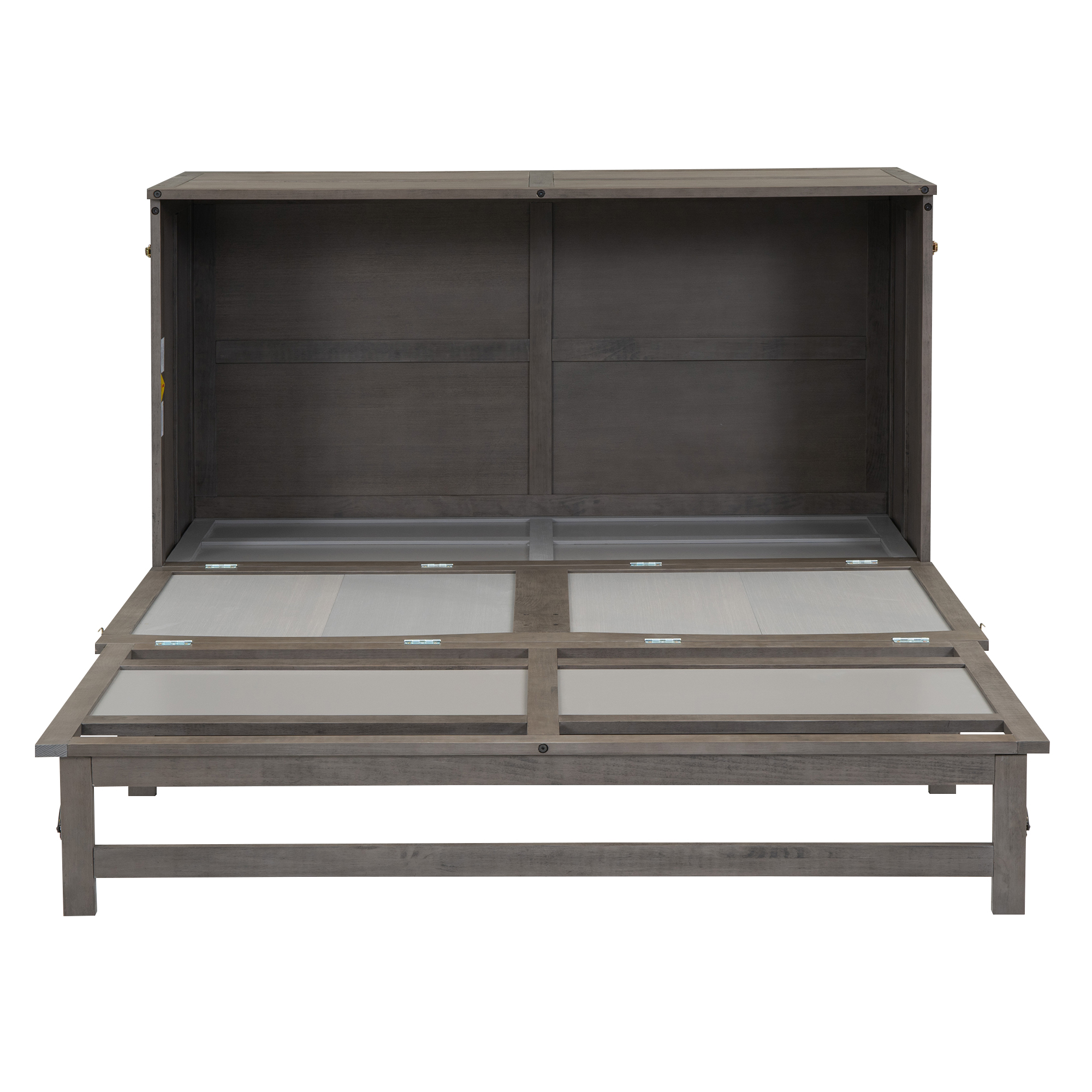 Queen Size Murphy Bed with Built-In Charging Station Antique Grey - Image 18