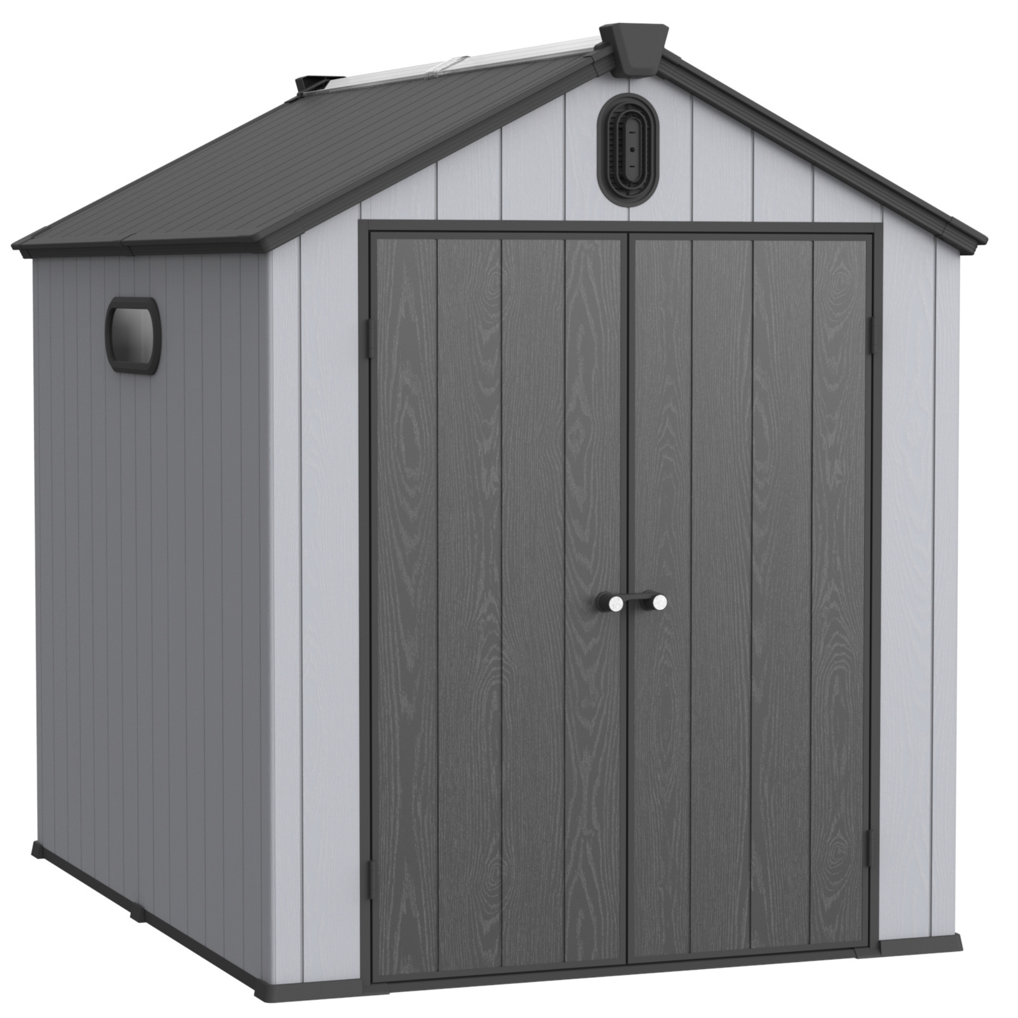 XWT012 6*8ft plastic storage shed for backyard garden big spire Tool storage - Image 8