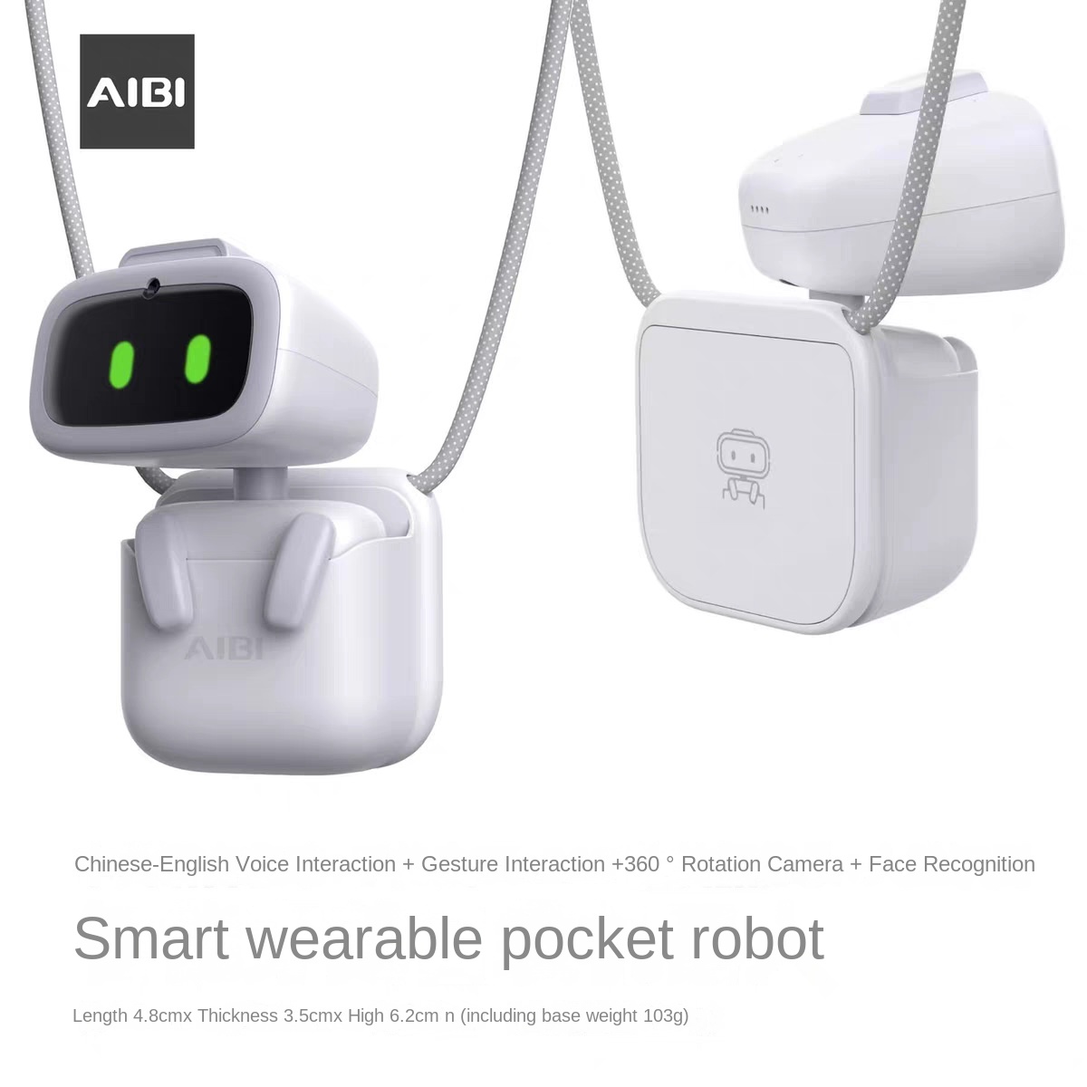 Authentic AiBi Robot Smart Pocket Electronic Pet Desktop Toy for Home Companionship with Chinese-English Two-Way Conversation - Image 4