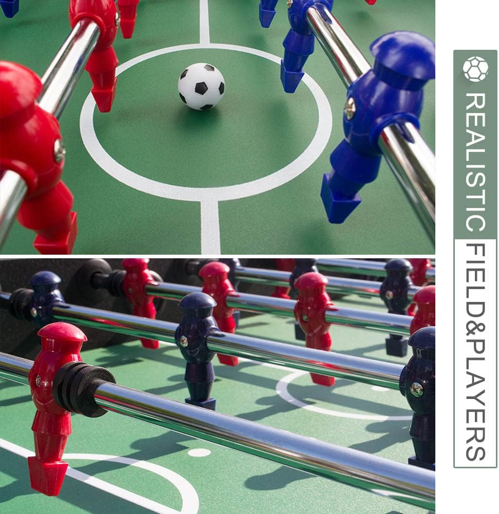 Table Soccer Arcade Game: Table Soccer Table - A match sized soccer table with 2 balls and 2 beverage racks - Image 5