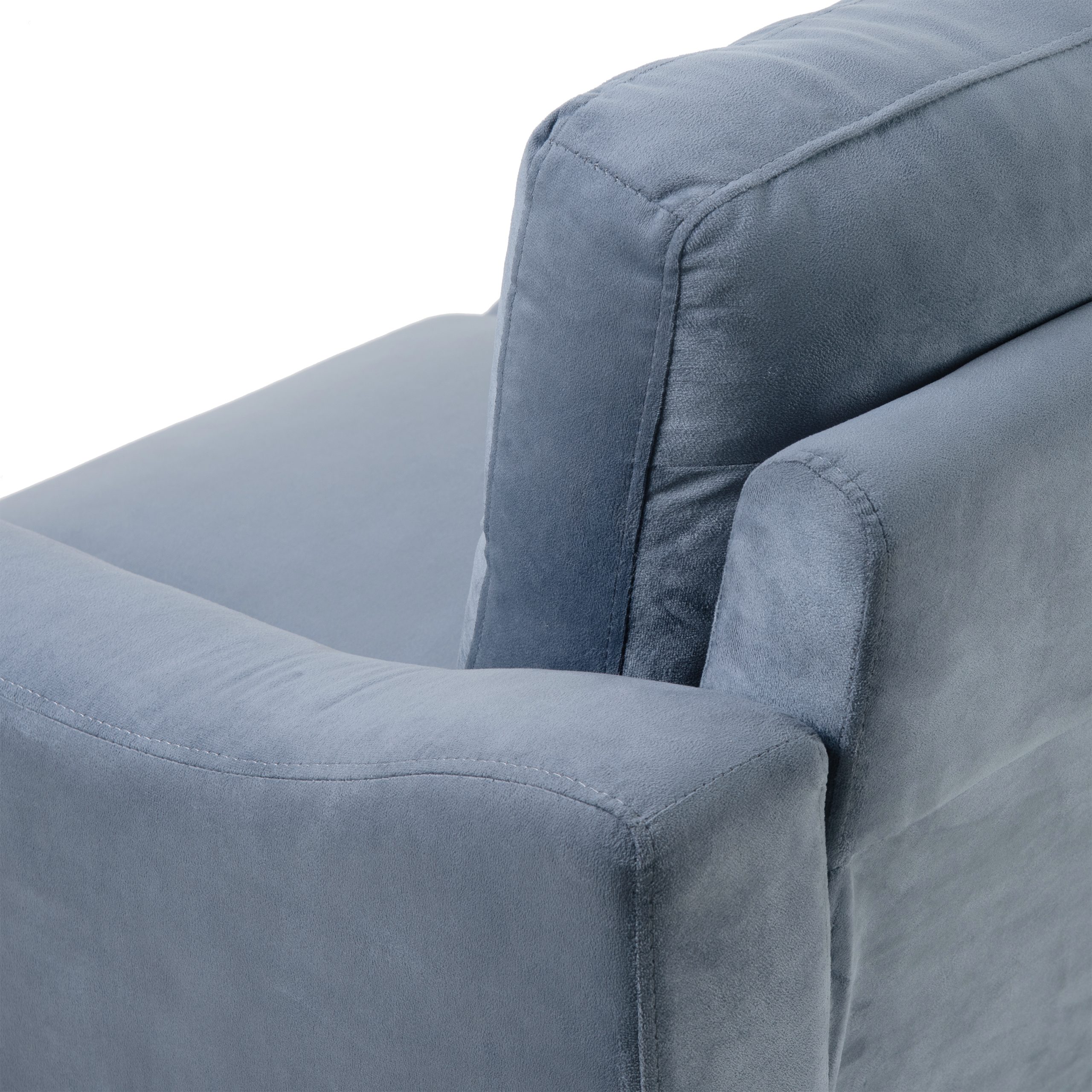 Gray Couch Comfortable Sectional Couches and Sofas for Living Room Office Small Space Chenille - Image 7